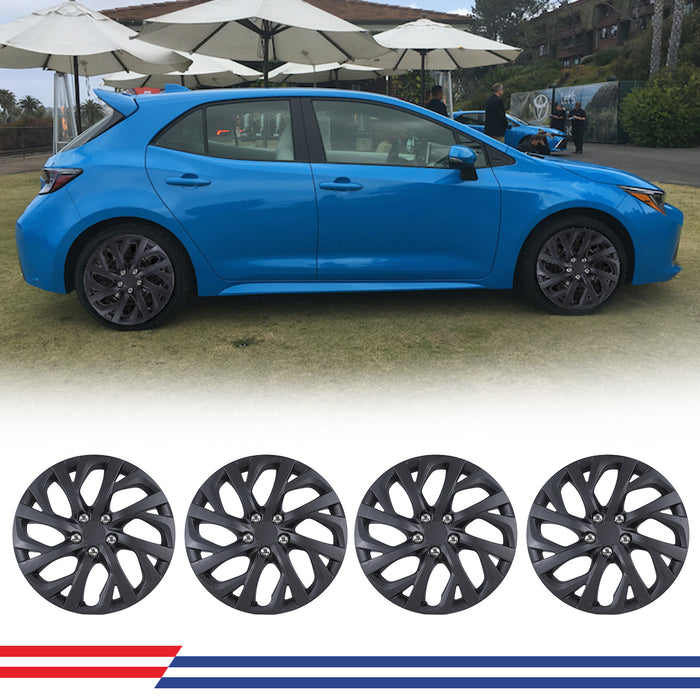 WOLFSTORM 16 Inch Hubcaps Wheel Cover w/Decorative Screws Fit for 2017-2019 TOYOTA COROLLA