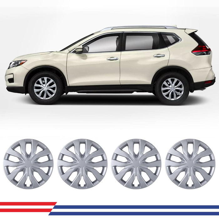 WOLFSTORM 4-Pack 17 Inch Wheel Rim Cover Hubcaps for 2014-2020 NISSAN ROGUE