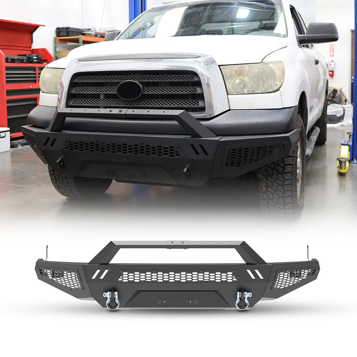 WOLFSTORM Front Bumper / Winch Plate for 2007-2013 Toyota Tundra Main Body Side Wings Winch Plate