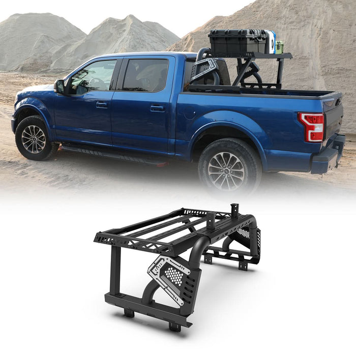 Wolfstorm Universal Adjustable Bed Rack Roll Bar for Mid-Size &Full-Size Pickup Trucks