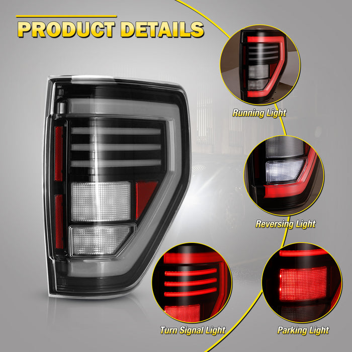 WOLFSTORM LED Sequential Taillights Assembly for 2009-2014 Ford F-150