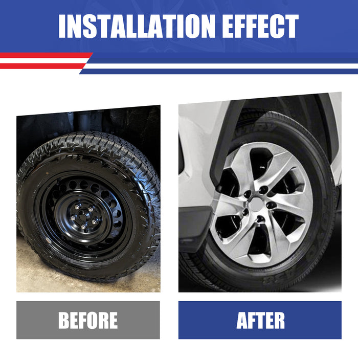 WOLFSTORM 17 Inch Hubcaps Wheel Cover for 2019-2025 Toyota RAV4