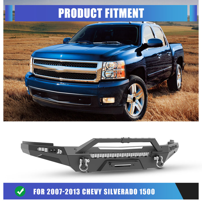 WOLFSTORM Front Bumper for 2007-2013 Chevy Silverado 1500 Multiple combinations are available for selection