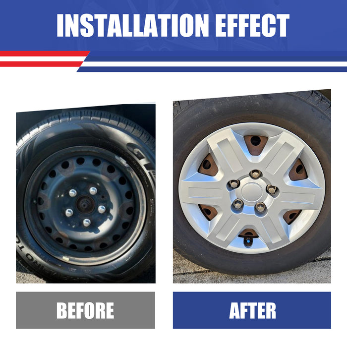 WOLFSTORM 16 Inch Hubcaps Wheel Cover Fit for 2008-2016 DODGE GRAND CARAVAN and 2008-2010 CHRYSLER TOWN & COUNTRY