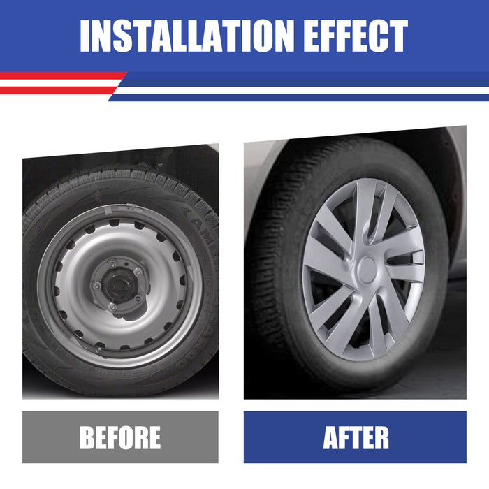 WOLFSTORM 15 Inch Hubcaps Wheel Cover Fit for 2013-2021 NISSAN NV200