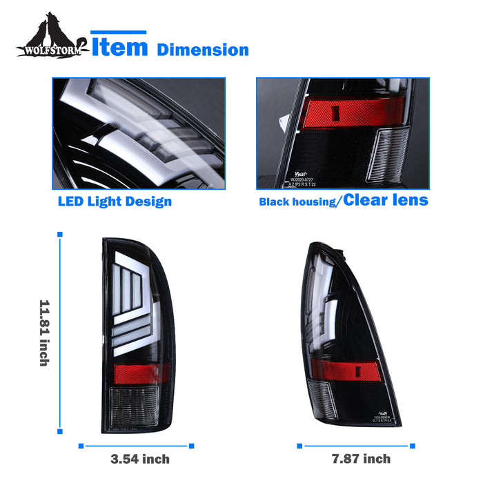 Luz trasera LED WOLFSTORM compatible con Toyota Tacoma 2005-2015.