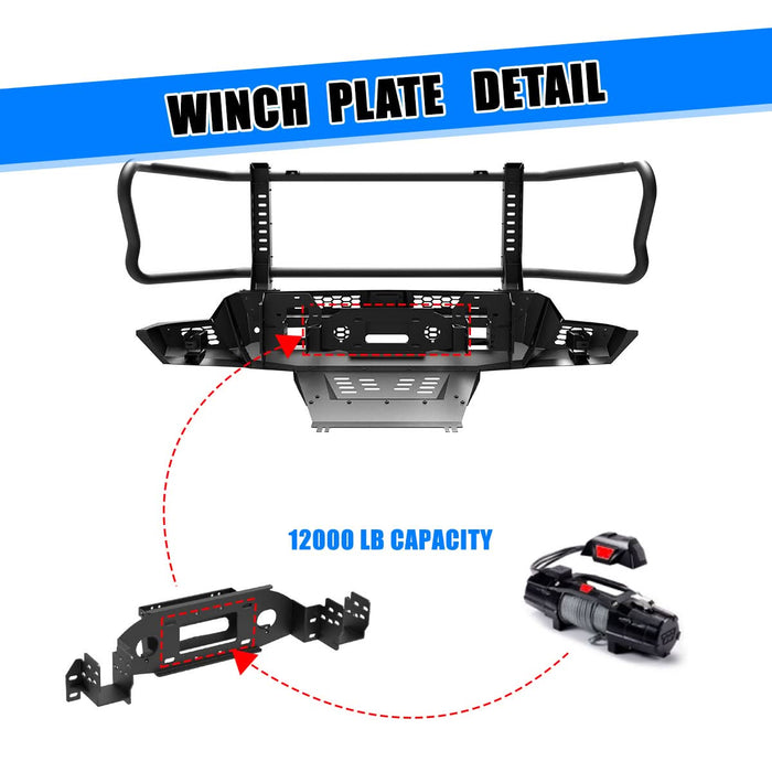WOLFSTORM Front Bumper for 2022-2025 chevrolet silverado 1500