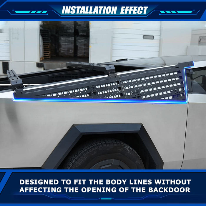 WOLFSTORM Metal Molle Panel Accessories(2 PCS), Compatible with Tesla Cybertruck Accessories, Suitable for Tesla Cybertruck 2024 2025