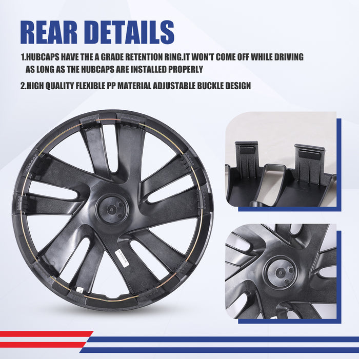 WOLFSTORM 15 Inch Hubcaps Wheel Cover Fit for 2013-2021 NISSAN NV200