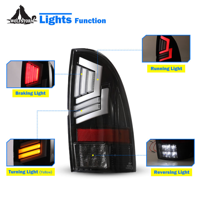 Luz trasera LED WOLFSTORM compatible con Toyota Tacoma 2005-2015.