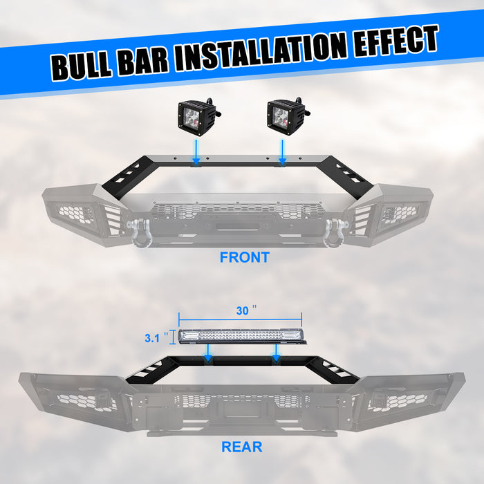WOLFSTORM Offroad Front Bumper For Ford F-150 2018 2019 2020 Pickup Trucks (Excluding Raptor) - WOLFSTORM