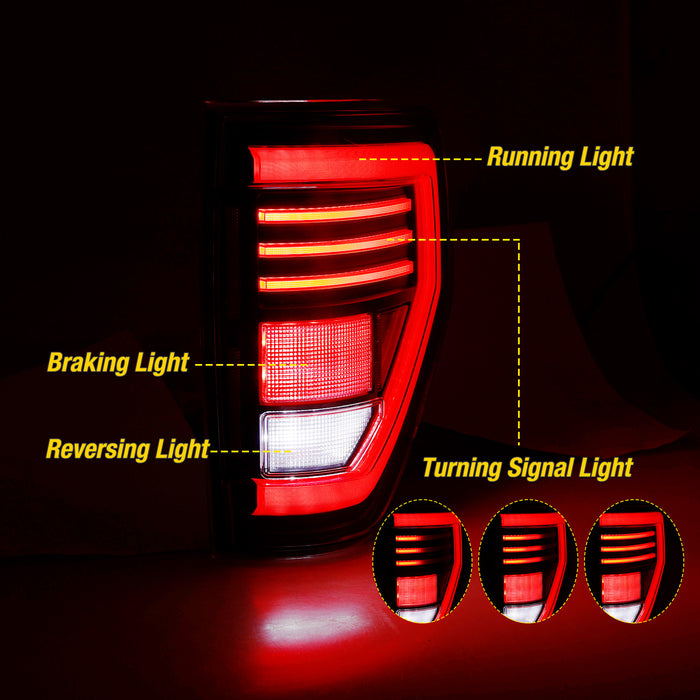 WOLFSTORM LED Sequential Taillights Assembly for 2009-2014 Ford F-150
