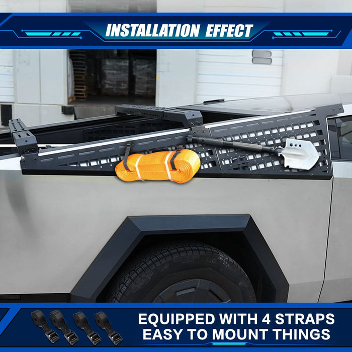 WOLFSTORM Metal Molle Panel Accessories(2 PCS), Compatible with Tesla Cybertruck Accessories, Suitable for Tesla Cybertruck 2024 2025