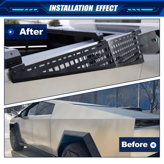 WOLFSTORM Metal Molle Panel Accessories(2 PCS), Compatible with Tesla Cybertruck Accessories, Suitable for Tesla Cybertruck 2024 2025