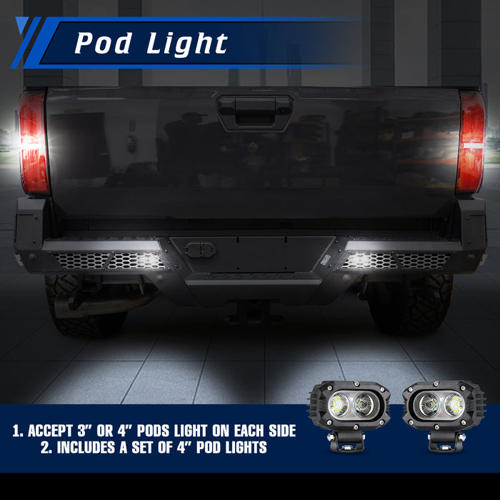 WOLFSTORM Rear Bumper for 2024-2025 TOYOTA TACOMA