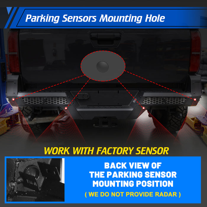 WOLFSTORM Rear Bumper for 2024-2025 TOYOTA TACOMA