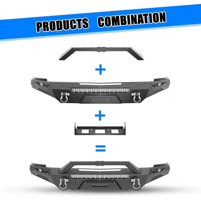 WOLFSTORM Front Bumper for 2007-2013 Chevy Silverado 1500 Multiple combinations are available for selection