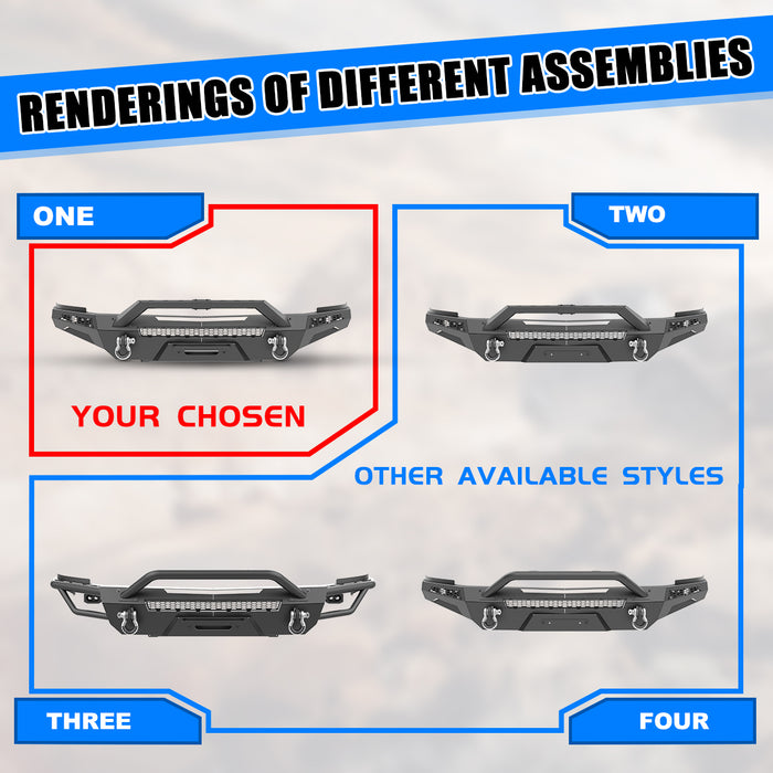 WOLFSTORM Front Bumper for 2007-2013 Chevy Silverado 1500 Multiple combinations are available for selection