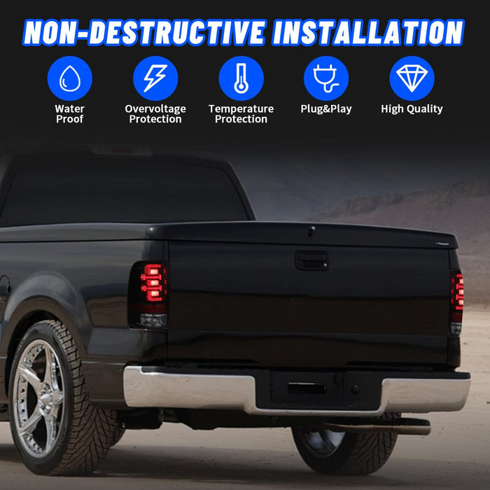 WOLFSTORM LED Taillights for 2004-2008 Ford F-150 Styleside Model - WOLFSTORM