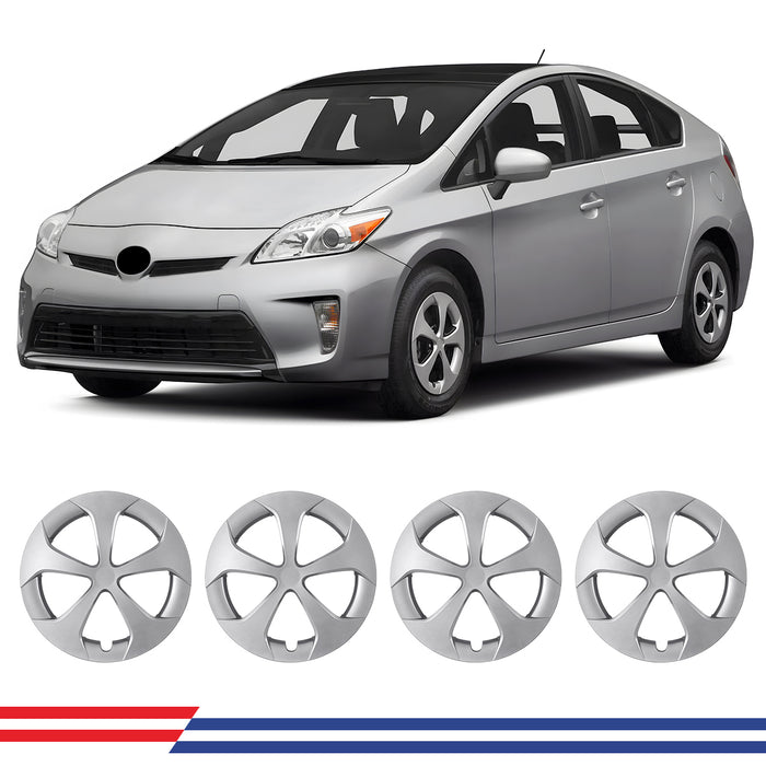 WOLFSTORM 15 Inch Hubcaps Wheel Cover Fit for 2010-2015 TOYOTA PRIUS