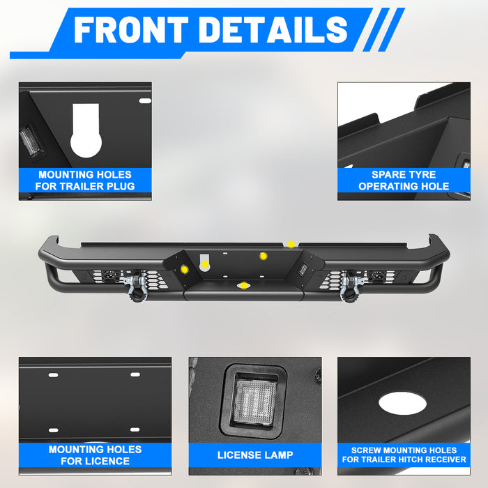 WOLFSTORM Rear Bumper for 2009-2018 Dodge Ram 1500 and 2019-2024 RAM 1500 Classic