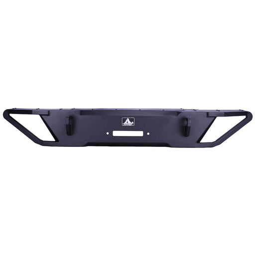 Front Bumper for 2008-2017 Jeep Wrangler JK with Winch Plate Mounting & 2 D-Rings & 2 LED Lights - WOLFSTORM