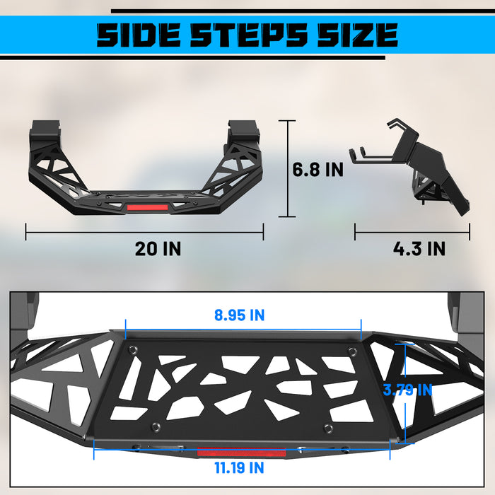 WOLFSTORM Side Steps for 2021-2023 Ford Bronco - WOLFSTORM 