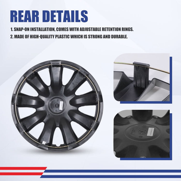 WOLFSTORM 15 Inch Hubcaps Wheel Cover Fit for 2002-2006 Toyota CAMRY