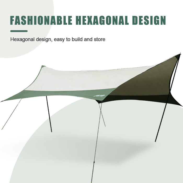 HAWKLEY Hexagonal Canopy Camping Tent Tarps - WOLFSTORM