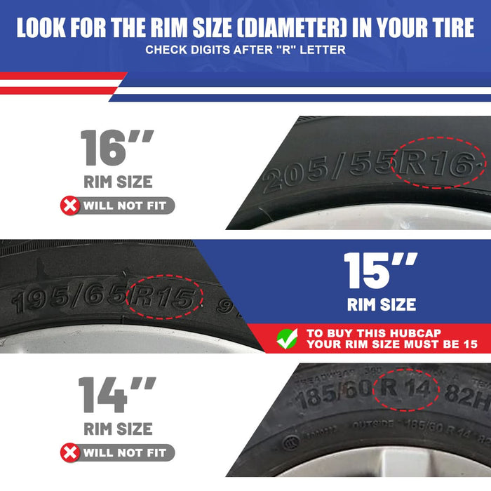 WOLFSTORM 15 Inch Hubcaps Wheel Cover Fit for 2002-2006 Toyota CAMRY