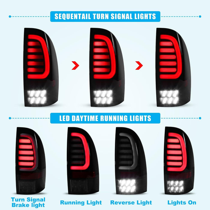WOLFSTORM LED Tail Lights for 2005-2015 Toyota Tacoma - WOLFSTORM