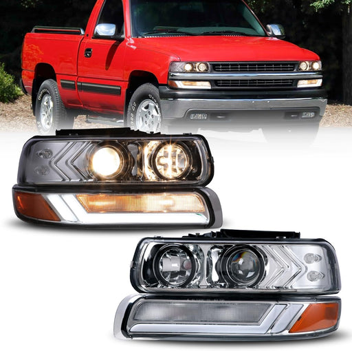 WOLFSTORM LED Headlights Assembly For Chevy Silverado/Tahoe/Suburban - WOLFSTORM