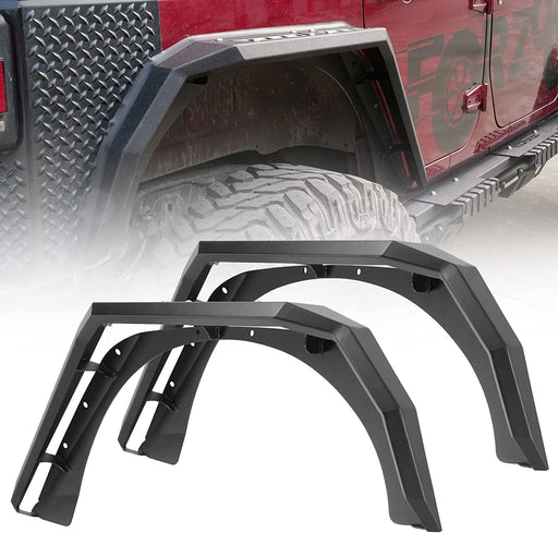 WOLFSTORM Front & Rear Fender Flares Kit for 2008-2017 Jeep Wrangler JK/JKU - WOLFSTORM