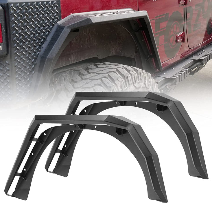 WOLFSTORM Front & Rear Fender Flares Kit for 2008-2017 Jeep Wrangler JK/JKU - WOLFSTORM