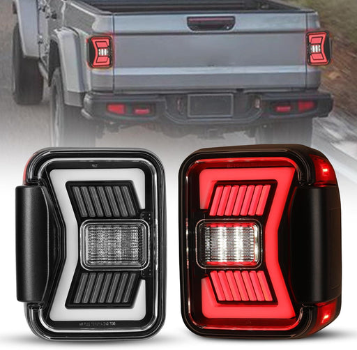 LED Sequential Tail Lights for 2019 2020 2021 2022 2023 Jeep Gladiator JT - WOLFSTORM