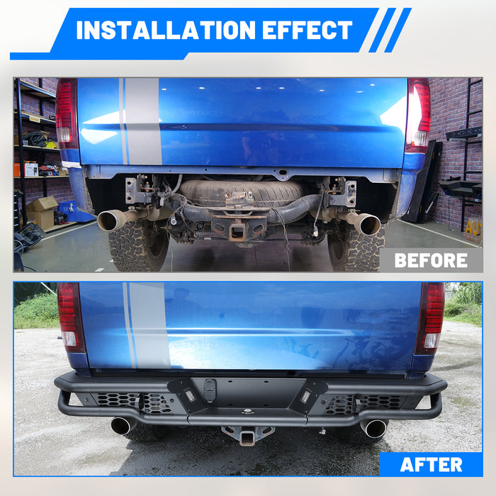 WOLFSTORM Rear Bumper for 2009-2018 Dodge Ram 1500 and 2019-2024 RAM 1500 Classic