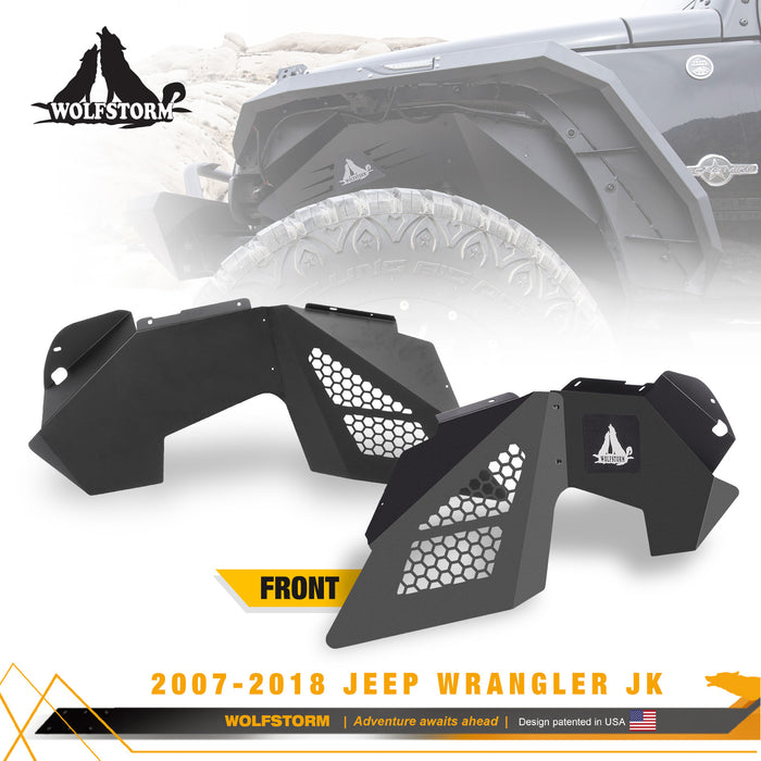 Inner Fender Liners Compatible with 2007-2017 Jeep Wrangler JK 2-Doors & 4-Doors
