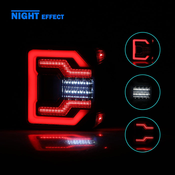 LED Sequential Tail Lights for 2018-2023 Jeep Wrangler JL/JLU - WOLFSTORM