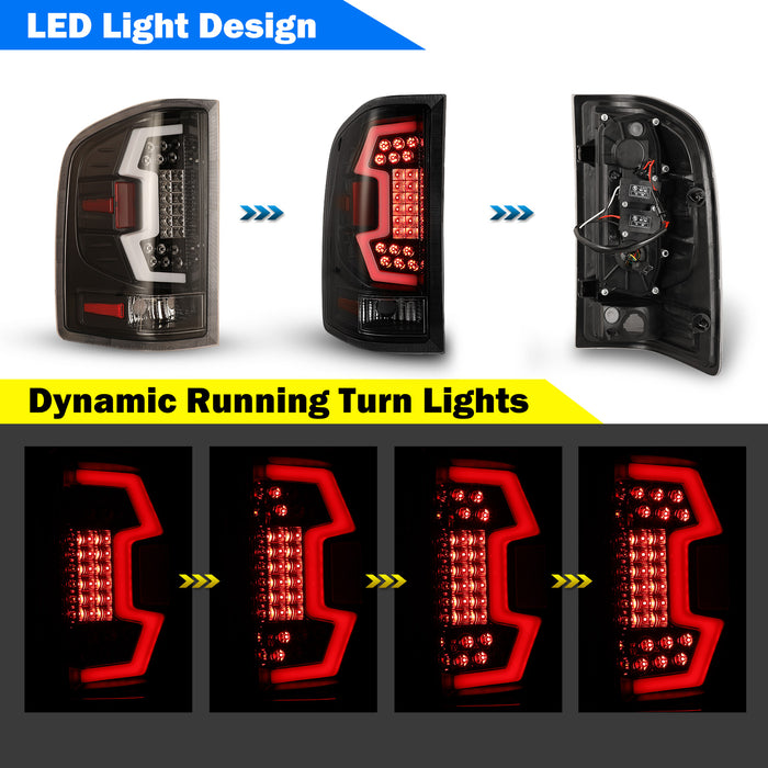 WOLFSTORM LED Tail Lights Fit for 2007-2013 Chevy Silverado 1500 and 2007-2014 GMC Sierra, 07-14 Chevy Silverado 2500HD/3500HD Tail Lights