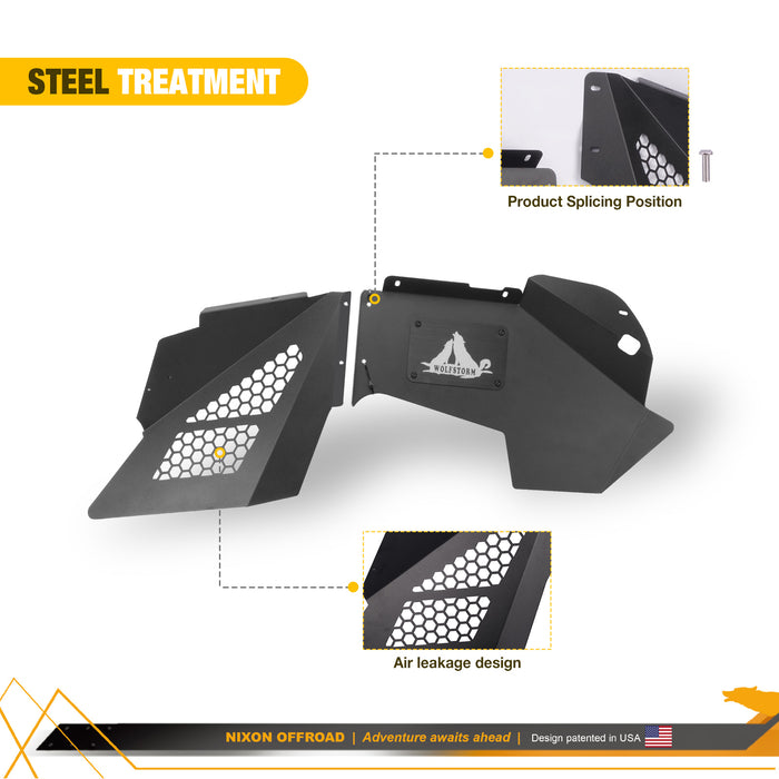 Inner Fender Liners Compatible with 2007-2017 Jeep Wrangler JK 2-Doors & 4-Doors