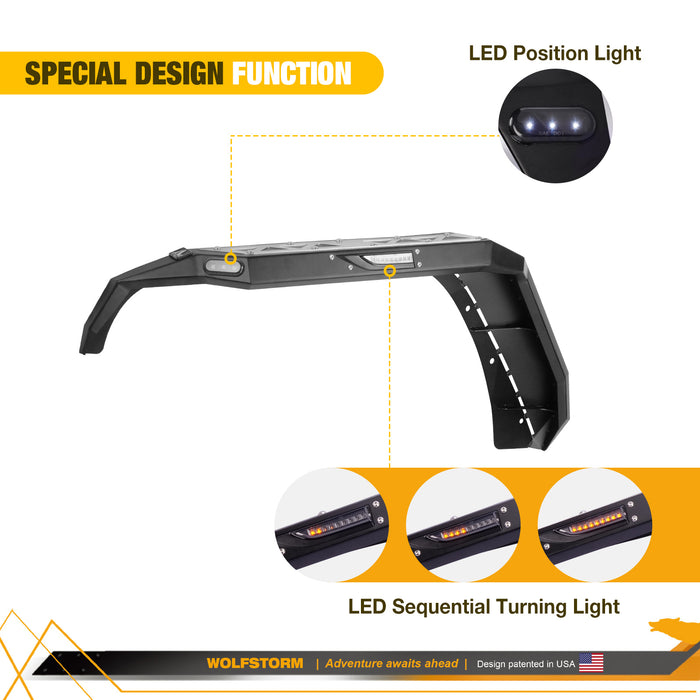 WOLFSTORM Fenders Flares for Jeep Wrangler JK 4 Doors/2 Doors