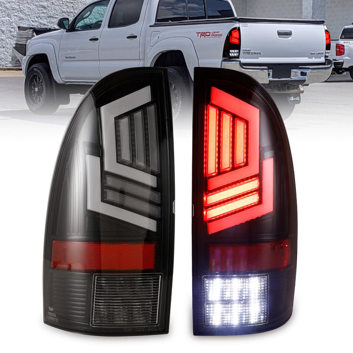 WOLFSTORM Luz trasera LED para Toyota Tacoma 2005-2015, luz de señal de giro secuencial y DRL