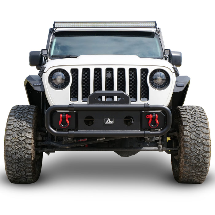 Front Bumper for 2007-2018 Jeep JK / 2018-2024 Jeep Wrangler JL/JLU / 2019-2024 Jeep JT with Winch Plate