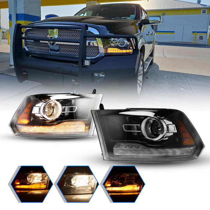 Ensemble de phares WOLFSTORM pour Dodge Ram 1500/2500/3500 2009-2018