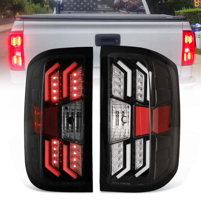 WOLFSTORM Tail Light Assembly Fit for 2014-2018 Chevy Silverado 1500 and 2015-2018 Chevy Silverado 2500/3500HD - WOLFSTORM