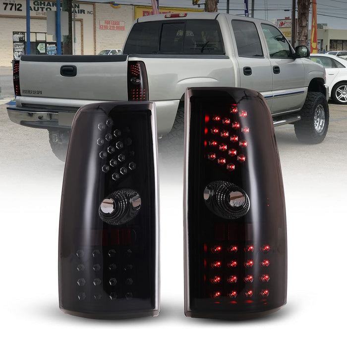 WOLFSTORM LED Tail Lights for 1999-2002 GMC Sierra 1500/1999-2006 Chevy Silverado 1500