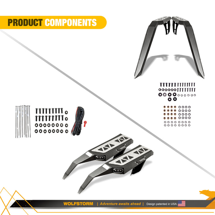 WOLFSTORM Fenders Flares for Jeep Wrangler JK 4 Doors/2 Doors