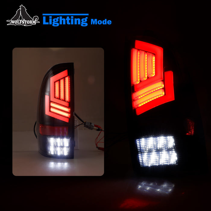 WOLFSTORM Luz trasera LED para Toyota Tacoma 2005-2015, luz de señal de giro secuencial y DRL