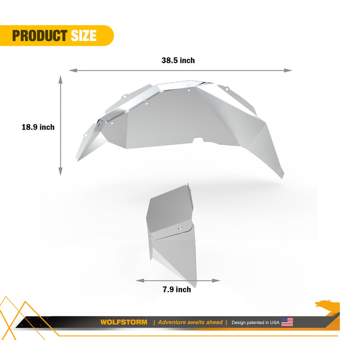 Revestimientos interiores de guardabarros interiores de aluminio para Jeep Wrangler JL/JLU 2018-2024
