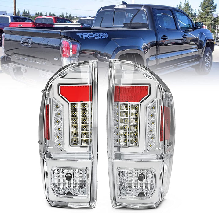 WOLFSTORM LED Tail Light Assembly for 2016-2022 Toyota Tacoma with New LED Light Design - WOLFSTORM
